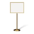 Montour Line Sign 22 x 28 in. H Pol. Brass, WET FLOOR PLEASE BE CAREFUL FS200-2228-H-PB-WETFLRDBL